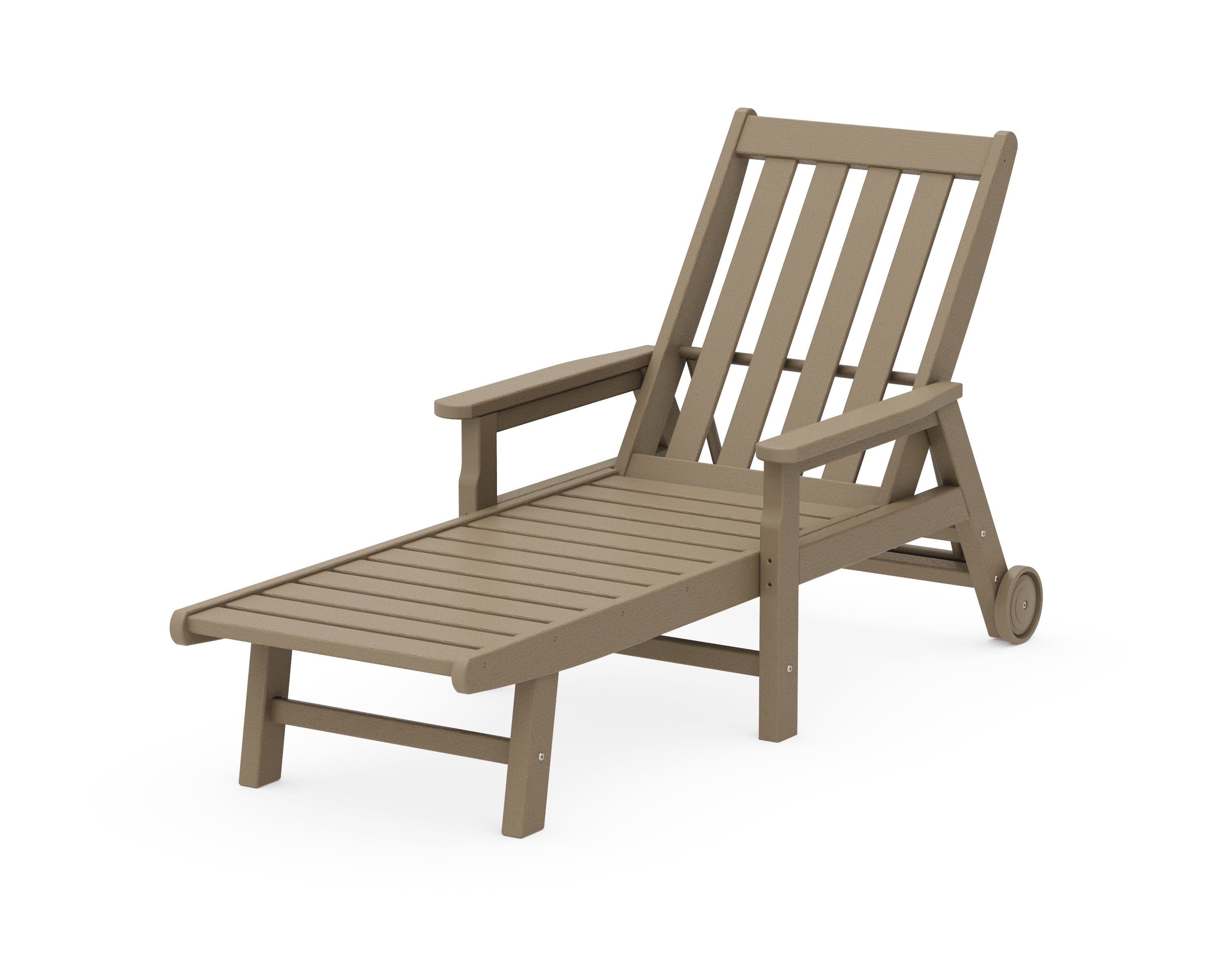 POLYWOOD Vineyard Chaise with Arms and Wheels