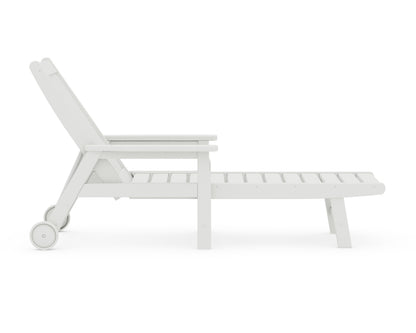 POLYWOOD Vineyard Chaise with Arms and Wheels