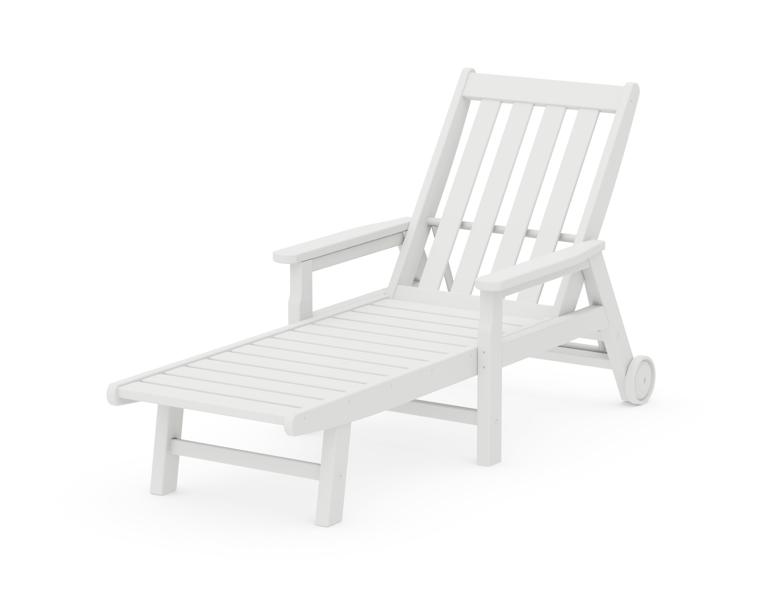 POLYWOOD Vineyard Chaise with Arms and Wheels