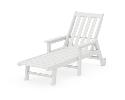 POLYWOOD Vineyard Chaise with Arms and Wheels