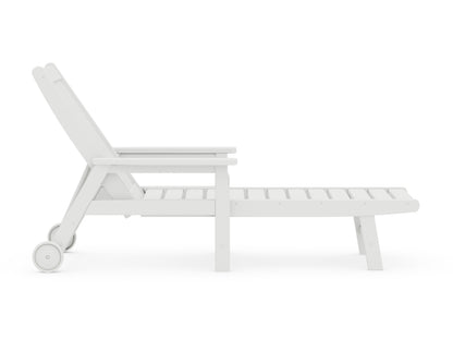 POLYWOOD Vineyard Chaise with Arms and Wheels