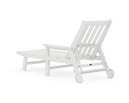 POLYWOOD Vineyard Chaise with Arms and Wheels