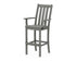 POLYWOOD Vineyard Bar Arm Chair in Slate Grey