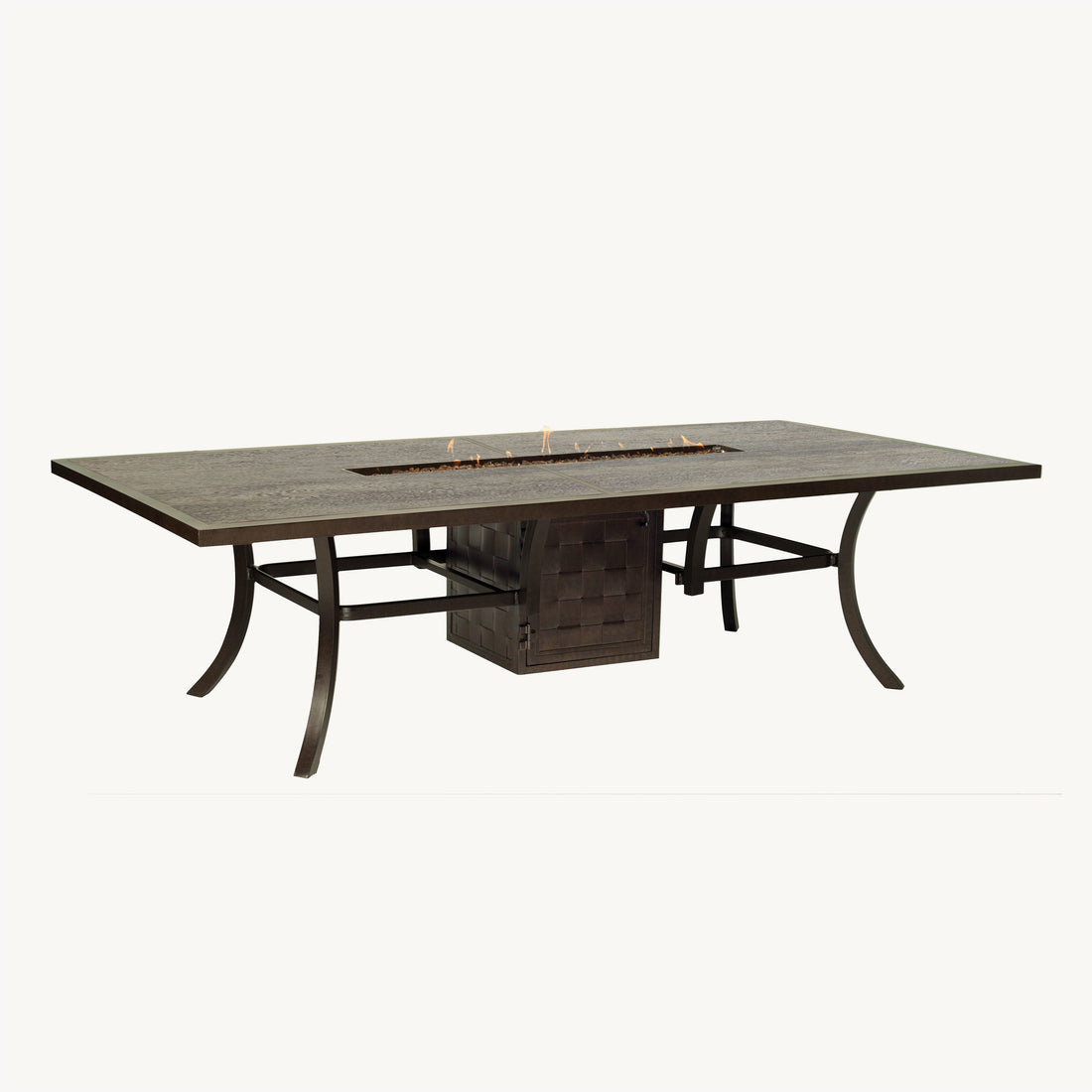 Castelle Classical Rectangular Classical Dining Table with Firepit