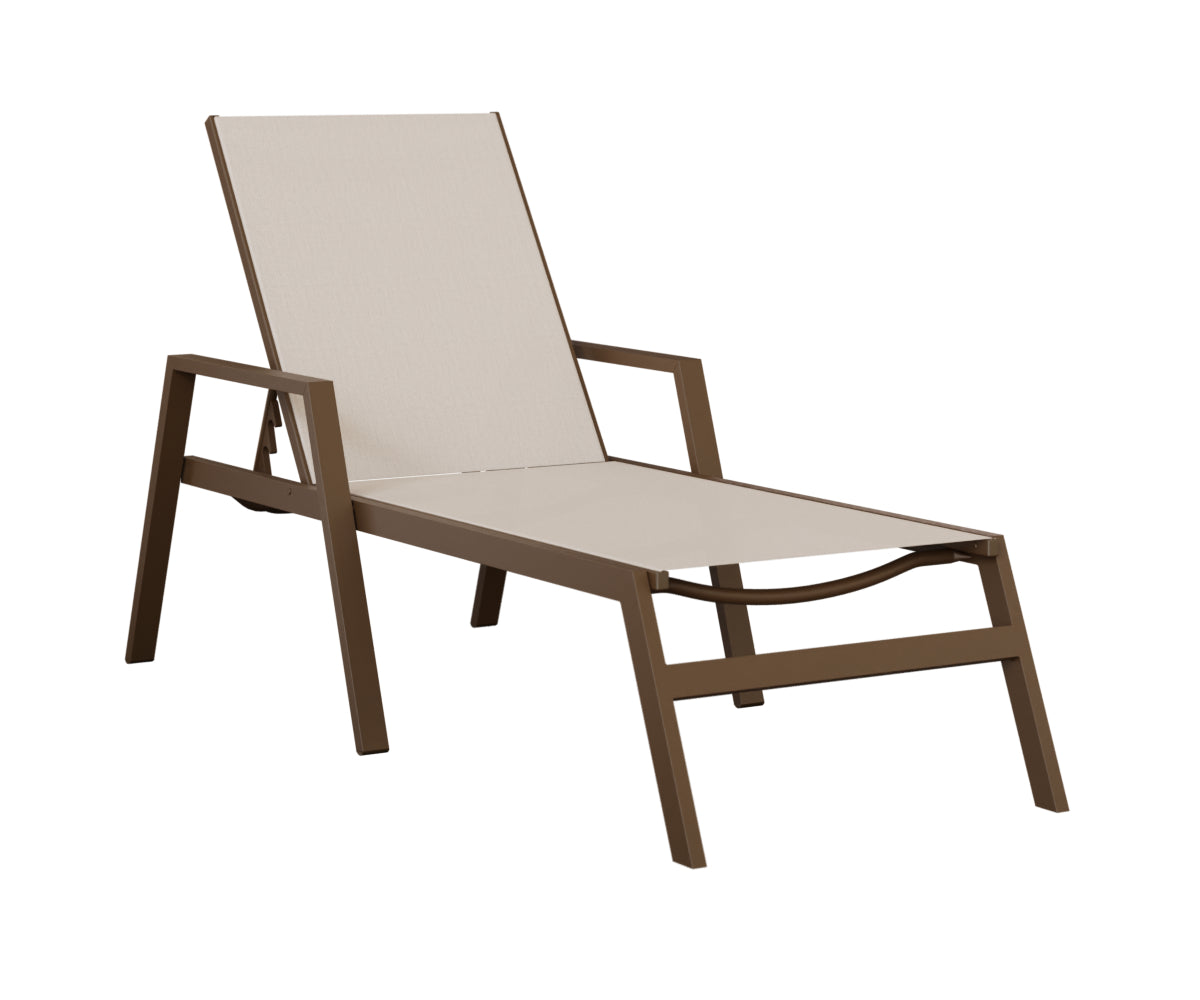 Berlin Gardens Vida Sling Chaise Lounge with Arms, lifestyle photo 1