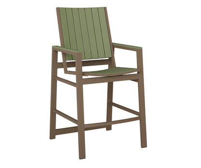 Berlin Gardens Vida Poly Bar Chair in Clay, Sage slats