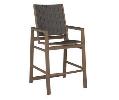 Berlin Gardens Vida Poly Bar Chair in Clay, Smoke Gray slats