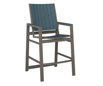 Berlin Gardens Vida Poly Bar Chair in Graphite, Slate slats