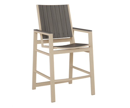Berlin Gardens Vida Poly Bar Chair in Luna Multi, Coastal Gray slats