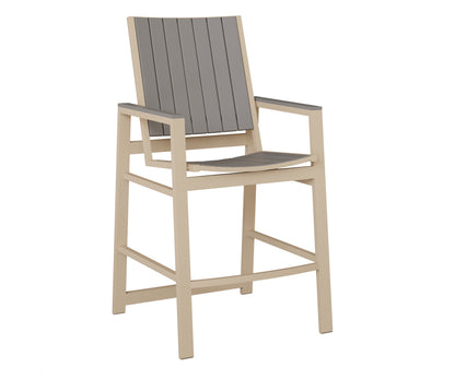 Berlin Gardens Vida Poly Bar Chair in Luna Multi, Light Gray slats
