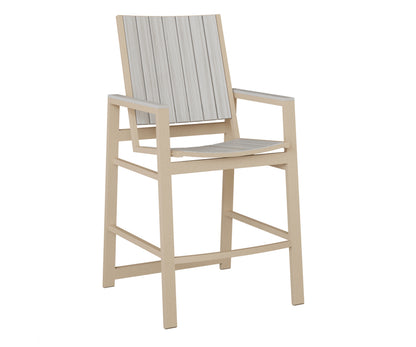 Berlin Gardens Vida Poly Bar Chair in Luna Multi, Seashell slats