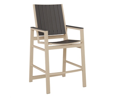 Berlin Gardens Vida Poly Bar Chair in Luna Multi, Smoke Gray slats