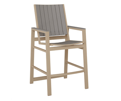 Berlin Gardens Vida Poly Bar Chair in Sahara Speckle, Light Gray slats
