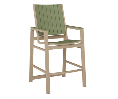 Berlin Gardens Vida Poly Bar Chair in Sahara Speckle, Sage slats