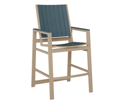 Berlin Gardens Vida Poly Bar Chair in Sahara Speckle, Slate slats