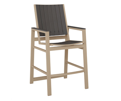 Berlin Gardens Vida Poly Bar Chair in Sahara Speckle, Smoke Gray slats