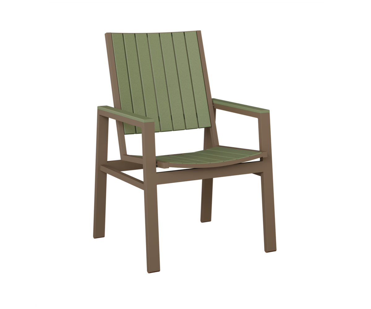 Berlin Gardens Vida Poly Dining Chair in Clay, Sage slats