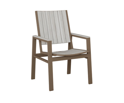 Berlin Gardens Vida Poly Dining Chair in Clay, Seashell slats