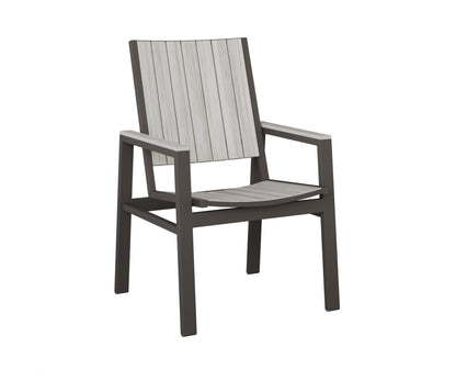 Berlin Gardens Vida Poly Dining Chair in Granite Speckle, Seashell slats