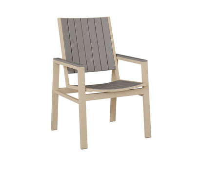Berlin Gardens Vida Poly Dining Chair in Luna Multi, Light Gray slats