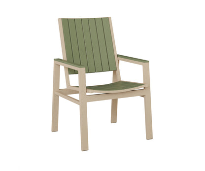 Berlin Gardens Vida Poly Dining Chair in Luna Multi, Sage slats