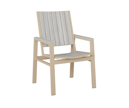 Berlin Gardens Vida Poly Dining Chair in Luna Multi, Seashell slats