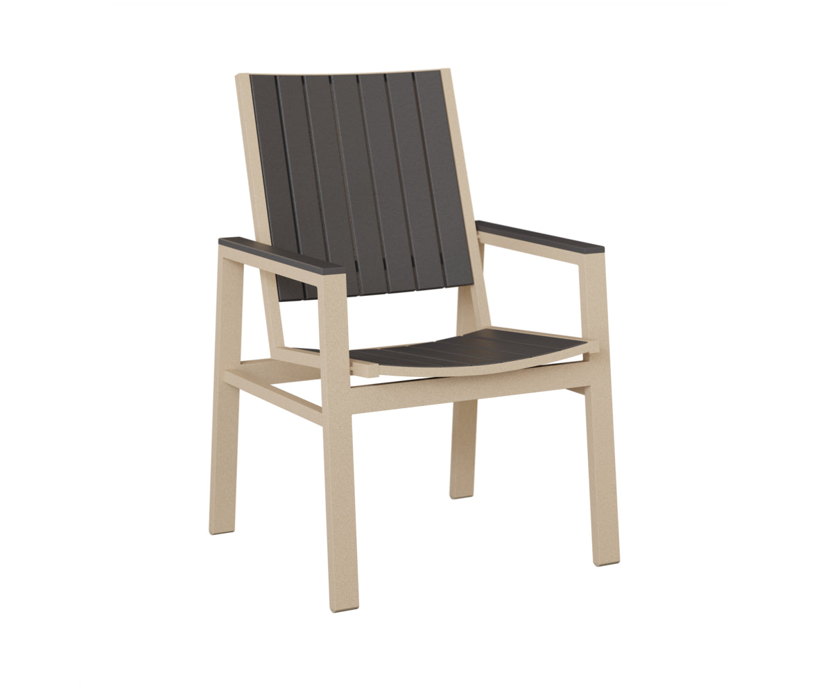 Berlin Gardens Vida Poly Dining Chair in Luna Multi, Smoke Gray slats