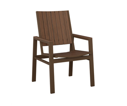 Berlin Gardens Vida Poly Dining Chair in Mesquite Wood Vein, Brazilian Walnut slats