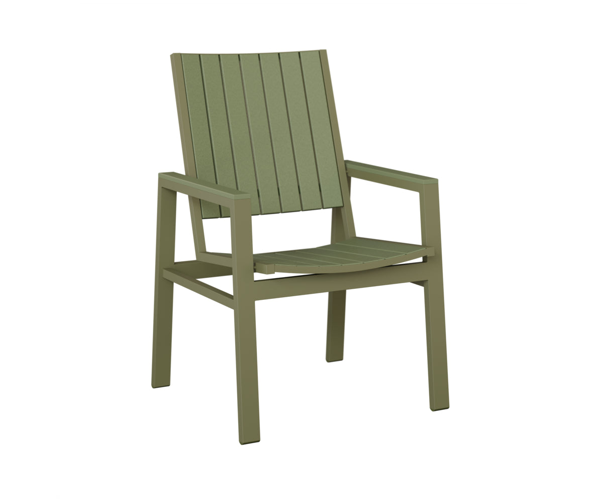 Berlin Gardens Vida Poly Dining Chair in Green Sage, Sage slats