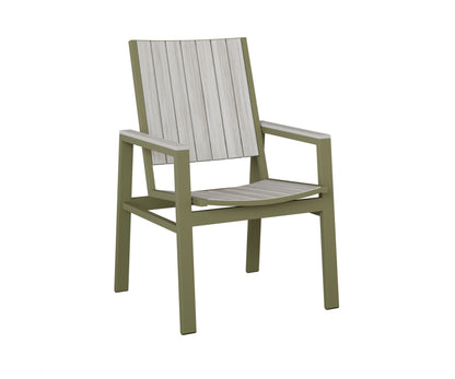 Berlin Gardens Vida Poly Dining Chair in Green Sage, Seashell slats