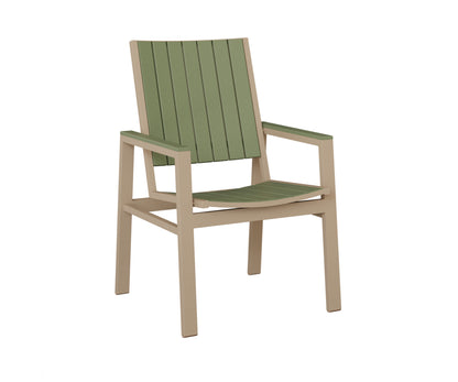 Berlin Gardens Vida Poly Dining Chair in Sahara Speckle, Sage slats
