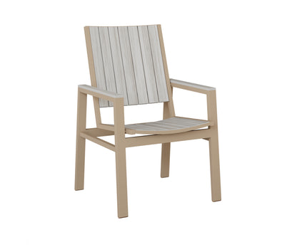 Berlin Gardens Vida Poly Dining Chair in Sahara Speckle, Seashell slats