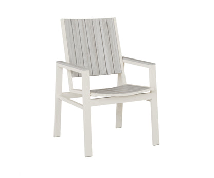Berlin Gardens Vida Poly Dining Chair in White, Seashell slats