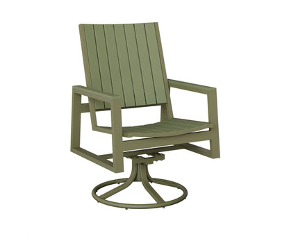 Berlin Gardens Vida Poly Swivel Rocker Dining Chair in Green Sage, Sage slats