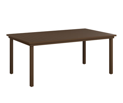Berlin Gardens Vida 44"x73" Table - Aluminum Top in Mesquite Wood Vein
