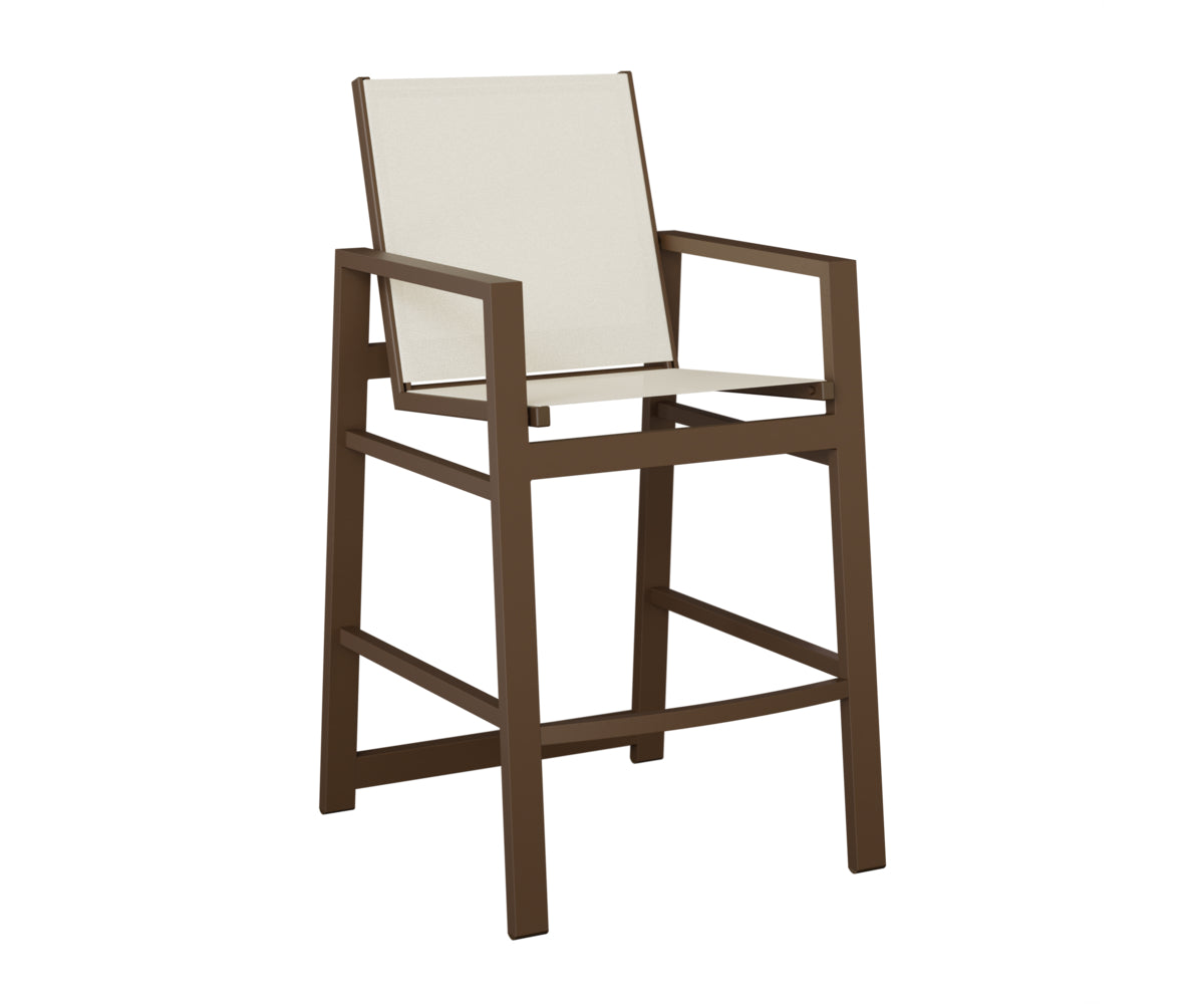 Berlin Gardens Vida Sling Bar Chair in Mesquite Wood Vein