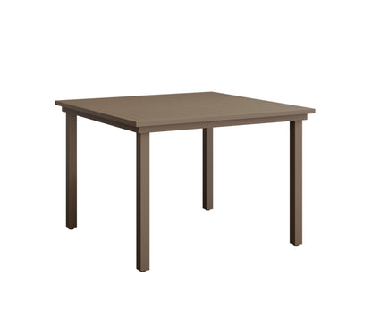 Berlin Gardens Vida 44" Square Table - Aluminum Top in Clay