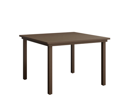 Berlin Gardens Vida 44" Square Table - Aluminum Top in Mesquite Wood Vein