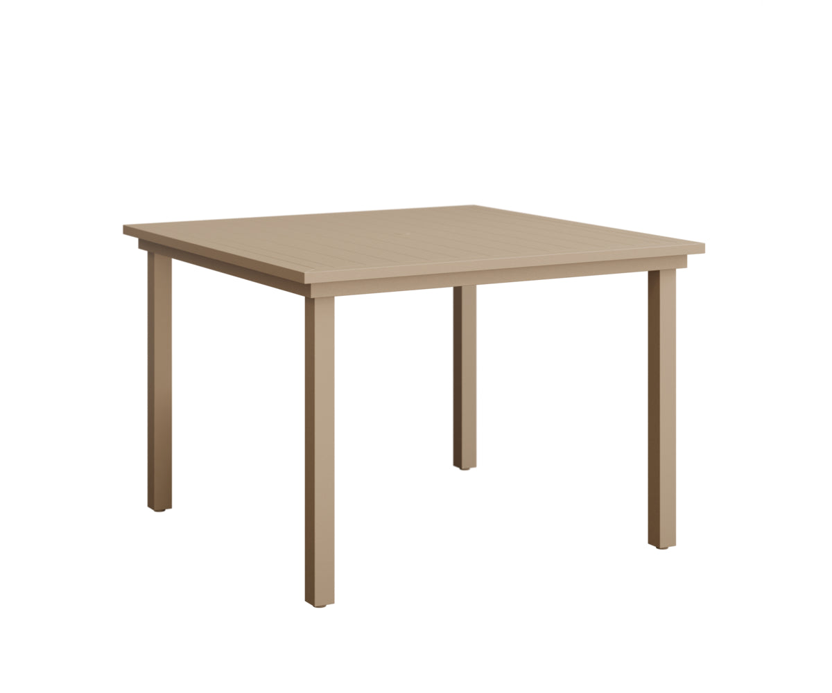 Berlin Gardens Vida 44" Square Table - Aluminum Top in Sahara Speckle