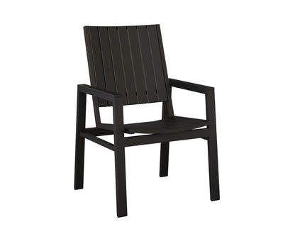 Berlin Gardens Vida Poly Dining Chair in Black, Black slats