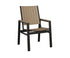 Berlin Gardens Vida Poly Dining Chair in Black, Weatherwood slats