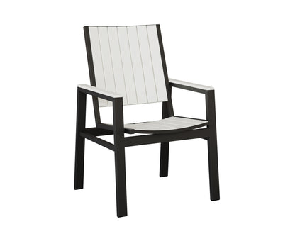 Berlin Gardens Vida Poly Dining Chair in Black, White slats