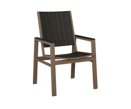 Berlin Gardens Vida Poly Dining Chair in Clay, Black slats