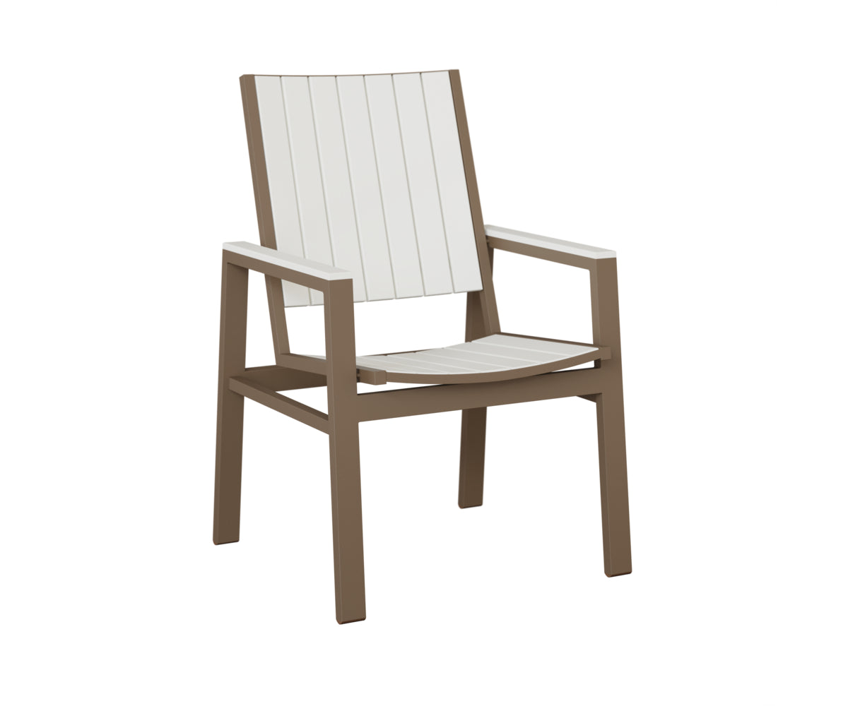 Berlin Gardens Vida Poly Dining Chair in Clay, White slats