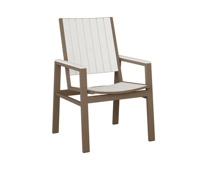 Berlin Gardens Vida Poly Dining Chair in Clay, White slats
