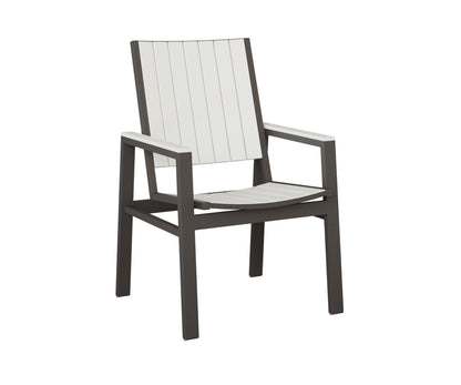 Berlin Gardens Vida Poly Dining Chair in Granite Speckle, White slats