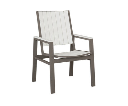 Berlin Gardens Vida Poly Dining Chair in Graphite, White slats