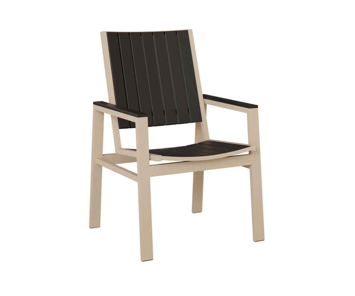 Berlin Gardens Vida Poly Dining Chair in Luna Multi, Black slats