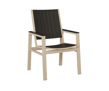 Berlin Gardens Vida Poly Dining Chair in Luna Multi, Black slats