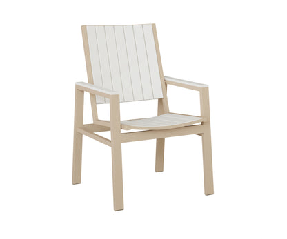 Berlin Gardens Vida Poly Dining Chair in Luna Multi, White slats